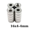 16X4-4mm Havşa Delikli Neodyum Güçlü Mıknatıs - Neodim Magnet