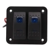2li ON-OFF Mavi Işıklı Anahtar Switch Panel 12V-24V