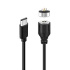 2-Pin 10mm Kablolu Pogo Pin Manyetik Konnektör Takımı - Type-C Soketli