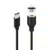 2-Pin 10mm Kablolu Pogo Pin Manyetik Konnektör Takımı - Type-C Soketli