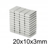 20X10x3mm Neodyum Güçlü Mıknatıs - Neodim Magnet