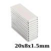 20x8x1.5mm Neodyum Güçlü Mıknatıs - Neodim Magnet