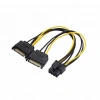 2X SATA Power Kablo To 8 Pin (6+2 ) Pci-e Dönüştürücü Güç Kablosu
