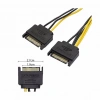 2X SATA Power Kablo To 8 Pin (6+2 ) Pci-e Dönüştürücü Güç Kablosu