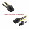 2X SATA Power Kablo To 8 Pin (6+2 ) Pci-e Dönüştürücü Güç Kablosu