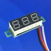 3 Kablo Mini Dijital Voltmetre 0.28inch 0-100V DC