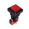 33mm 12V Kare Işıklı Oyun Makinesi Butonu - Kırmızı