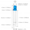 3mm Led Mavi Diyot Diffused 1 Adet
