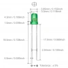 3mm Led Yeşil Diyot Diffused 1 Adet