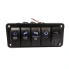 4lü ON-OFF Işıklı Anahtar Switch Panel 2x 5V 3.1A USB