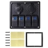 4lü ON-OFF Işıklı Anahtar Switch Panel 2x5V USB ve Çakmaklık Çıkışlı