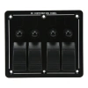 4lü ON-OFF Kırmızı Işıklı Anahtar Switch Panel - Aşırı Akım Korumalı