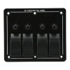 4lü ON-OFF Kırmızı Işıklı Anahtar Switch Panel - Aşırı Akım Korumalı