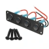 4lü ON-OFF Mavi Nokta Işıklı Anahtar Switch Panel 12V-24V