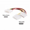 4 Pin Erkek 2 Port Dişi Molex Power Çoklayıcı Güç Kablosu