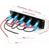 5li ON-OFF Mavi Nokta Işıklı Anahtar Switch Panel 12V-24V