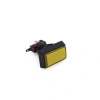 50x33mm 12V Dikdörtgen Işıklı Oyun Makinesi Butonu - Sarı