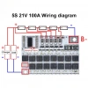 5S 100A LiFePO4 Balanslı BMS Beyaz PCB