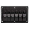 6lı ON-OFF Kırmızı Işıklı Anahtar Switch Panel - Aşırı Akım Korumalı