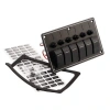 6lı ON-OFF Kırmızı Işıklı Anahtar Switch Panel - Aşırı Akım Korumalı