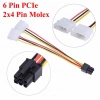 6 Pin PCI-E to 2x4 Pin Molex Ekran Kartı Power Güç Kablo
