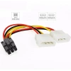 6 Pin PCI-E to 2x4 Pin Molex Ekran Kartı Power Güç Kablo