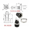IC-258B 2.1mm DC Somunlu Korumalı Jak 8mm
