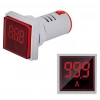 22mm Kırmızı Kare Led Işıklı Ampermetre 0-100A