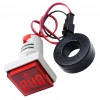 22mm Kırmızı Kare Led Işıklı Ampermetre 0-100A