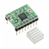 A4988 Step Motor Sürücü Kartı 2A Yeşil + Soğutucu