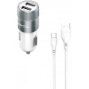 AC-06 2.1A 10 Watt 2xUSB 1mt Mikro Kablolu Araç Şarj Adaptörü