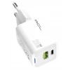 AC-96 20 Watt 1xUSB-A 1xUSB-C 1mt Type-C to Type-C Kablo Duvar Şarj Aleti