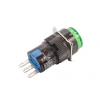 AL6-M 16mm 30V Yeşil Yaylı Buton