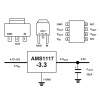 AMS1117 5V to 3.3V Step-Down Güç Kaynağı Modülü