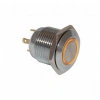 D38 16mm Metal Turuncu Halka Ledli Yaylı Buton 12V