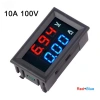 Dijital Voltmetre Ampermetre Volt Akım Ölçer DC 0-100V 10A
