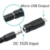 Dişi 5.5mm x 2.5mm - Erkek Micro Usb Şarj Dönüştürücü