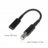 Dişi Type C - Erkek 7.4x0.6mm Dell Dönüştürücü Kablo Tip-C to 7406DELL