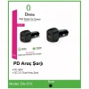 Divex 43W Type-C + USB QC 3.0 Araç Şarj Cihazı DA-310