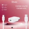 Divex Micro USB Kablo - Adaptör 2.4A Ev Tipi Şarj Aleti DS-200