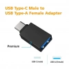 Divex Type-C Erkek USB3.0 Dişi Adaptör Çevirici Siyah DO-182