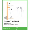 Divex Type-C Universal Girişli Kablolu Kulakiçi Kulaklık DH-252