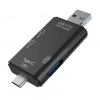 Divex USB3.0 - Type-C - Micro USB Girişli SD-Micro-SD Kart Okuyucu OTG Card Reader