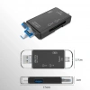 Divex USB3.0 - Type-C - Micro USB Girişli SD-Micro-SD Kart Okuyucu OTG Card Reader