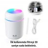 Divex Renkli Led Işıklı Hava Nemlendirici USB Colorful Humidifier Beyaz H-17