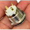 E34 16mm Metal Buton Yaylı 12-24V Kırmızı Led Işıklı 1NO