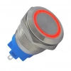 E56 19mm Metal Buton Yaylı 12-24V Kırmızı LED 1NO/1NC