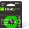 GP Recyko GP2100 2000 mAh Pro Siyah AA Şarjlı Kalem Pil 4lü