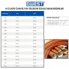 Gwest 5mm H Class Silikon İzoleli Cam Elyaf Makaron 100 Metre