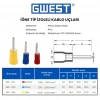 Gwest İğne Tip İzoleli Kablo Ucu GIK-106 4.00-6.00mm Sarı 100 Adet